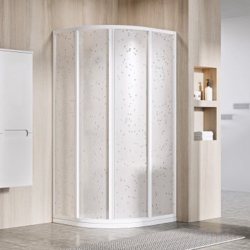 Ravak 3117O10211 - četrtkrožna štiridelna tuš kabina SUPERNOVA 90x90 cm, bela