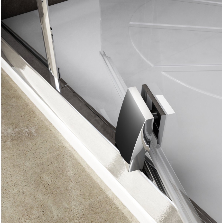 Ravak 37677U00Z1 - Tridelna četrtkrožna pršna kabina PIVOT 90x90 cm saten