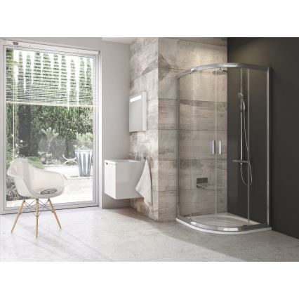 Ravak 3B240C00Z1 - Štiridelna četrtkrožna pršna kabina BLIX 80x80 cm, sijajni krom