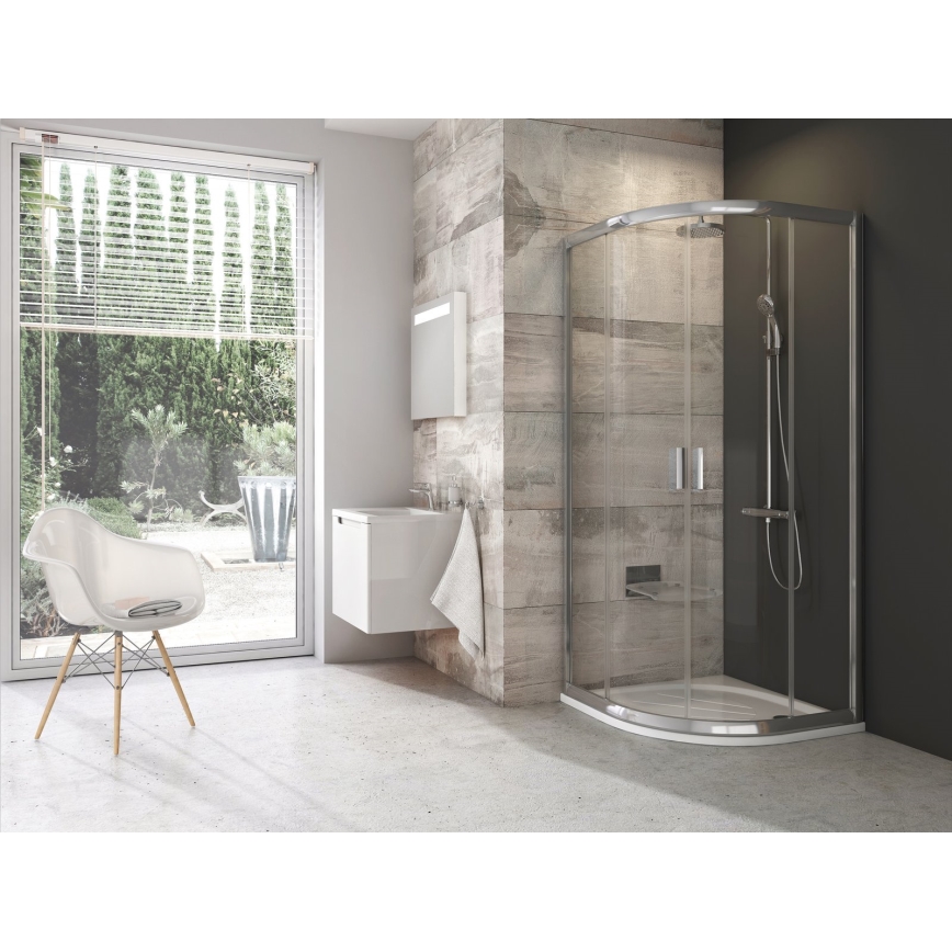Ravak 3B240C00Z1-štiridelna kvadrantna tuš kabina BLIX 80x80 cm sijajni krom