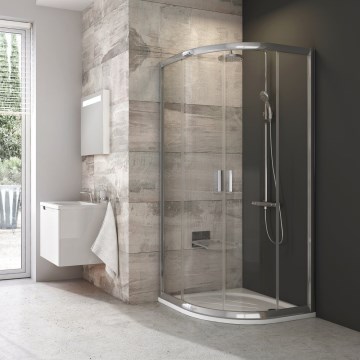 Ravak 3B240C00Z1B - Četrtkrožna štiridelna tuš kabina BLIX 80x80 cm, sijajni krom