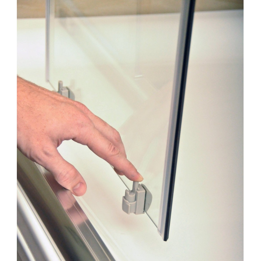 Ravak 3B240U00ZG - štiridelna tuš kabina BLIX v obliki četrtine kroga, 80 x 80 cm, satinirano steklo