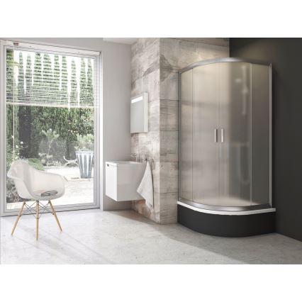 Ravak 3B240U40ZG - Četrtkrožna štiridelna tuš kabina BLIX 80x80 cm satinirano