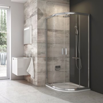 Ravak 3B270C00Z1B - Štiridelna četrtkrožna tuš kabina BLIX 90x90 cm sijajni krom