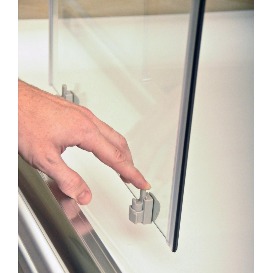 Ravak 3B270U00Z1 - Štiridelna četrtkrožna tuš kabina BLIX 90x90cm mat krom