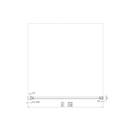 Ravak 940701R211 - Fiksna tuš stena SUPERNOVA 90 x 198 cm, bela