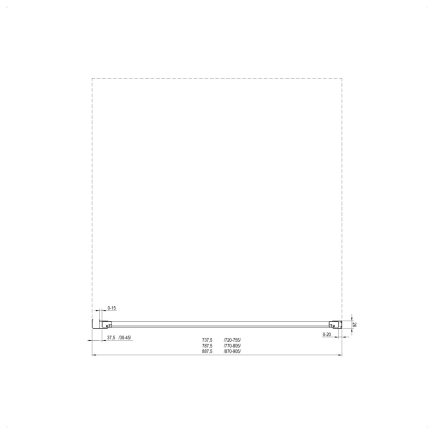 Ravak 940701R211 - Fiksna tuš stena SUPERNOVA 90 x 198 cm, bela