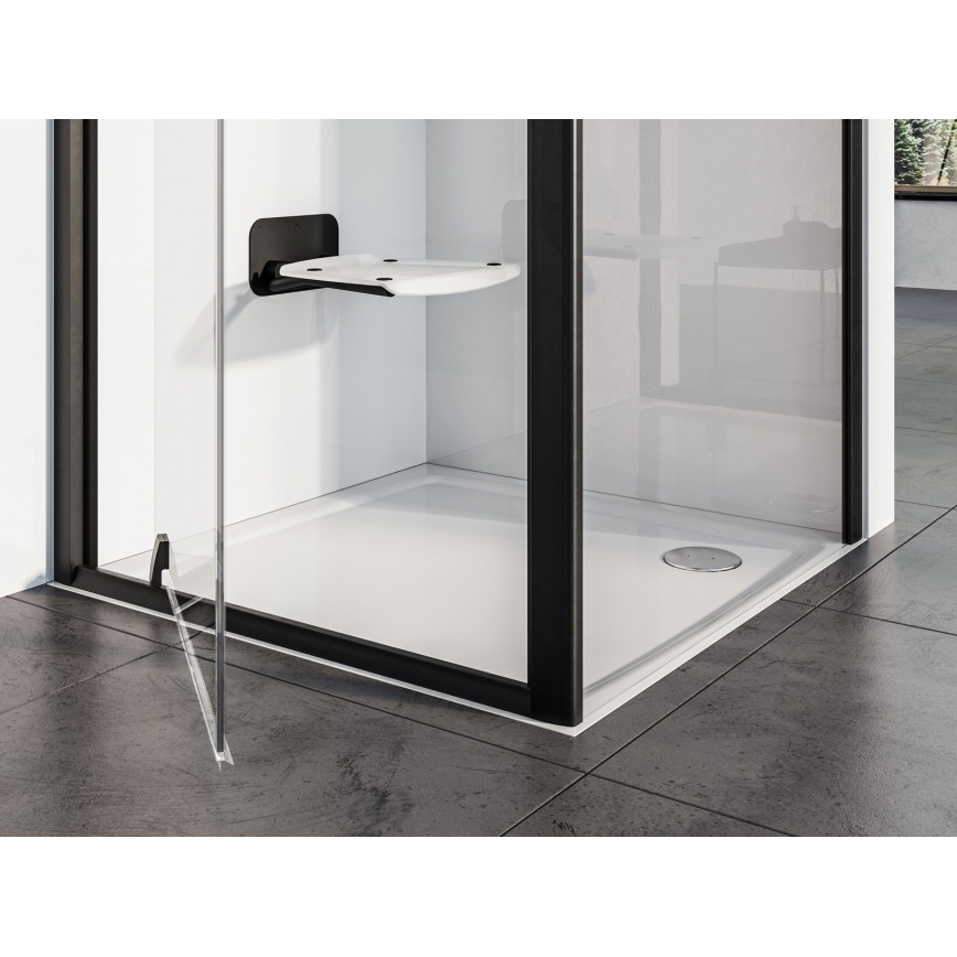 Ravak B8F0000060 - Zložljiv tuš sedež OVO, črn