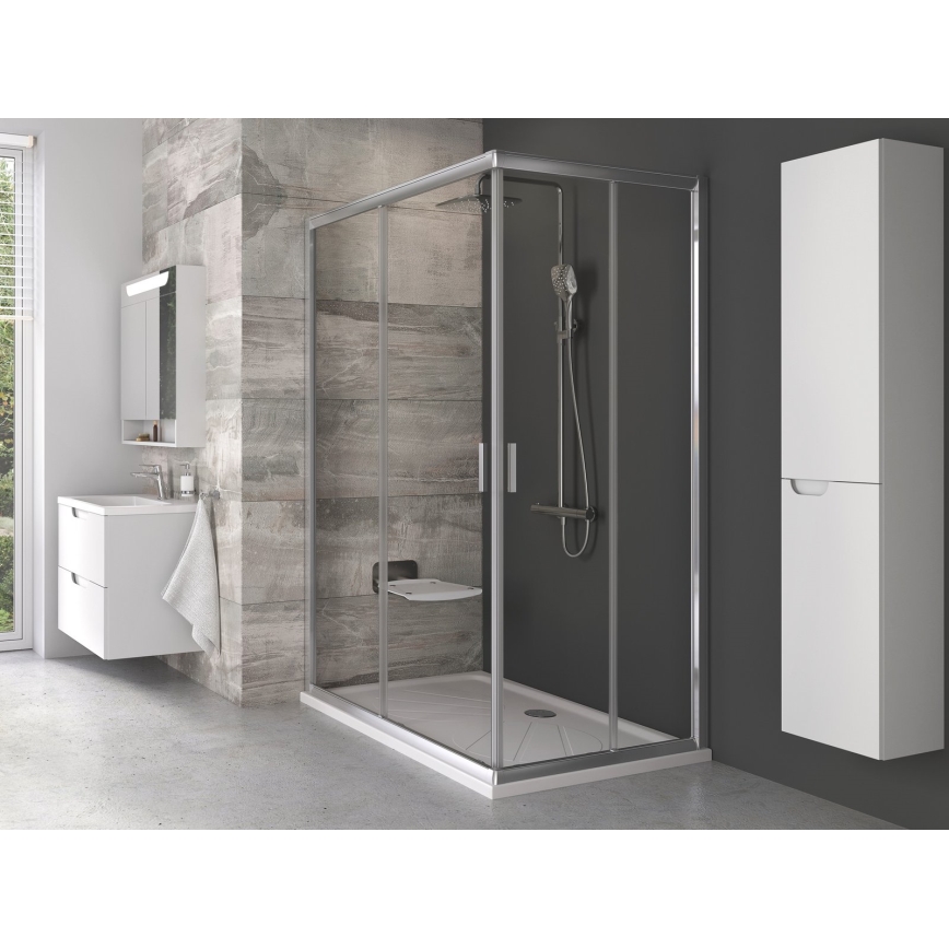 Ravak B8F0000060 - Zložljiv tuš sedež OVO, črn