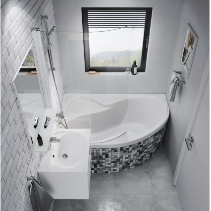 Ravak CM21000000 - Kotna kad ROSA 160x105 cm akril/bela