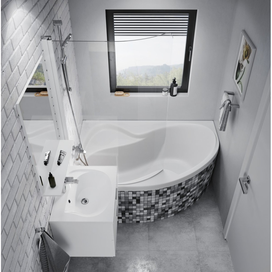 Ravak CM21000000 - Kotna kad ROSA 160x105 cm akril/bela