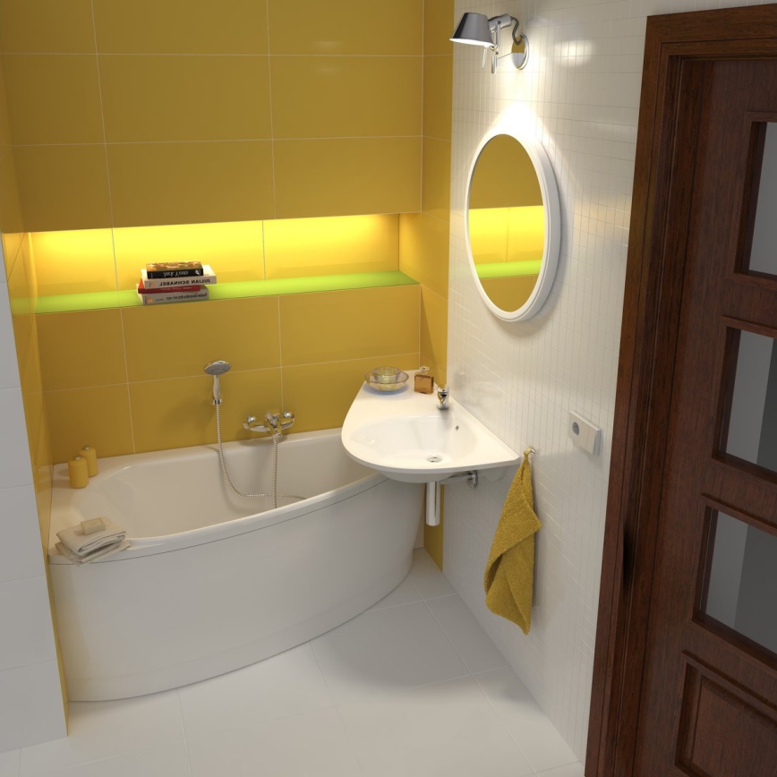 Ravak CQ01000000 - Kotna kad AVOCADO 160x75 cm akril/bela