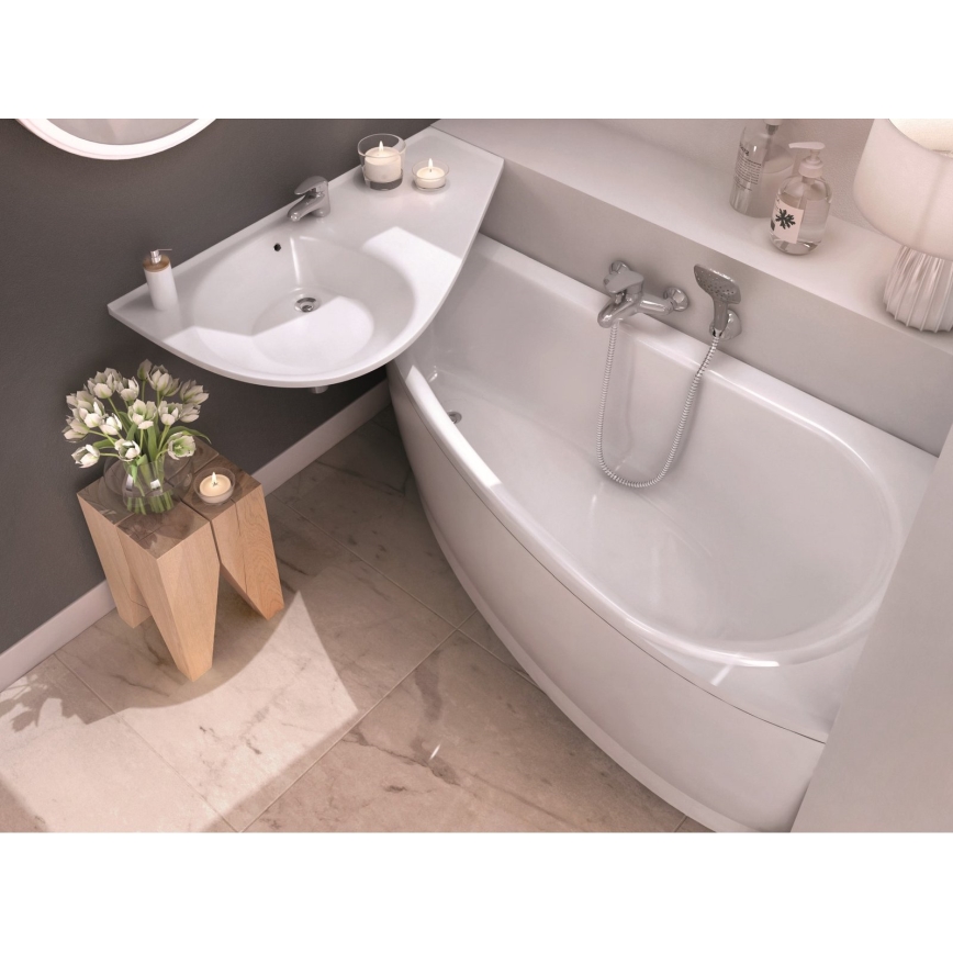 Ravak CS01000000 - Kotna kad AVOCADO 150 x 75 cm, iz akrila, bela