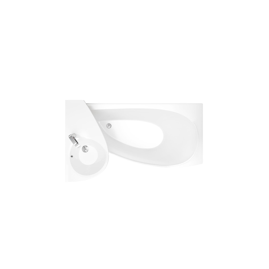 Ravak CS01000000 - Kotna kad AVOCADO 150 x 75 cm, iz akrila, bela