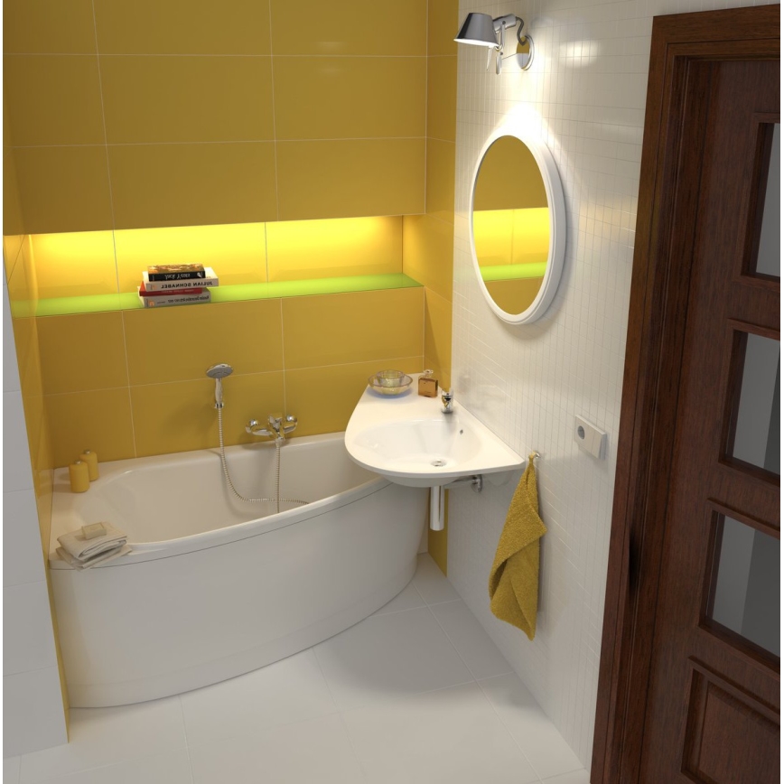 Ravak CT01000000 - Kotna kad AVOCADO 150x75 cm akril/bela