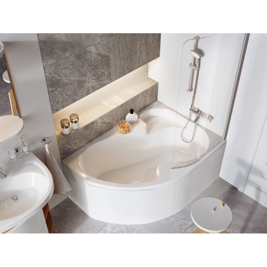 Ravak CV01000000 - Kotna kad ROSA 140x105 cm akril/bela