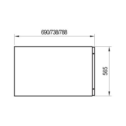 Ravak CZ00130A00 - Stranski panel za kad 75 cm akril/bela