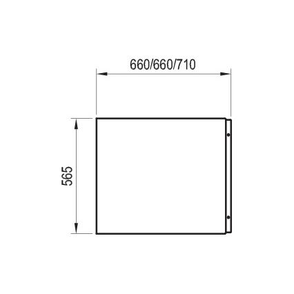 Ravak CZ72110A00 - Stranski panel za kad CHROME 70 cm akril/bela
