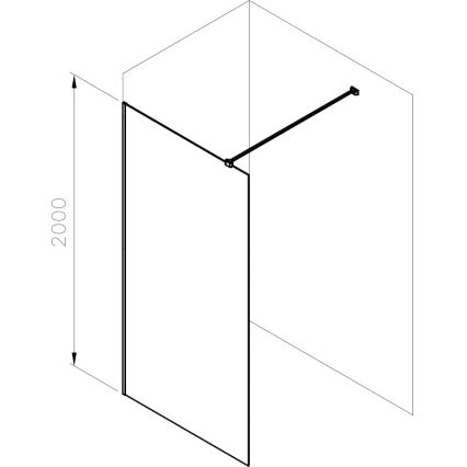 Ravak GW9WG0C00Z1 - Tuš kabina WALK-IN 120x200 cm, sijajni krom
