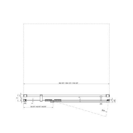 Ravak - tuš kabina COOL 100x90 cm sijajni krom