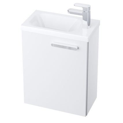 Ravak X000000540 - Leva vrata za omarico pod umivalnikom CHROME  37,5x53 cm bela