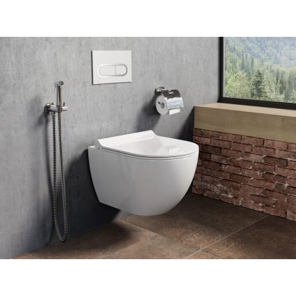 Ravak X01455 - Tipka za splakovanje CHROME 24,7x16,5 cm bela