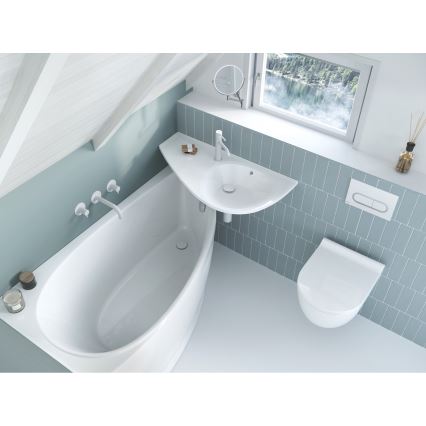 Ravak X01455 - Tipka za splakovanje CHROME 24,7x16,5 cm bela