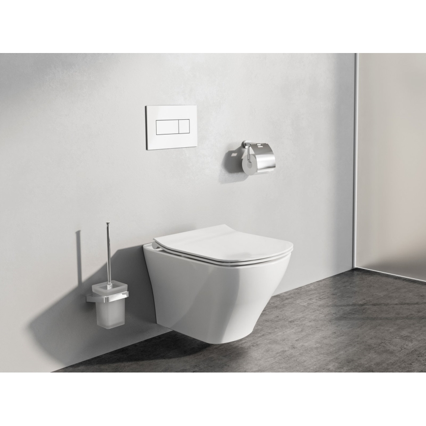 Ravak X01457 - Tipka za splakovanje UNI 24,7x16,5 cm bela