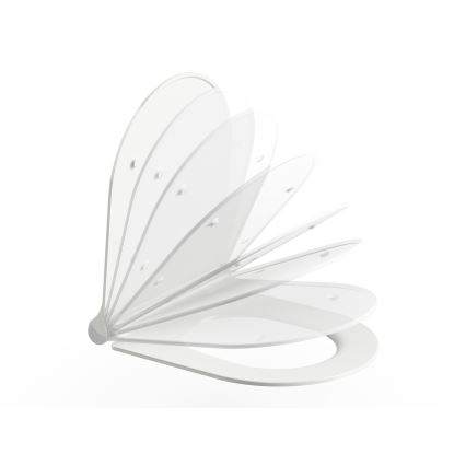 Ravak X01550 - WC sedež z mehkim zapiranjem UNI bela