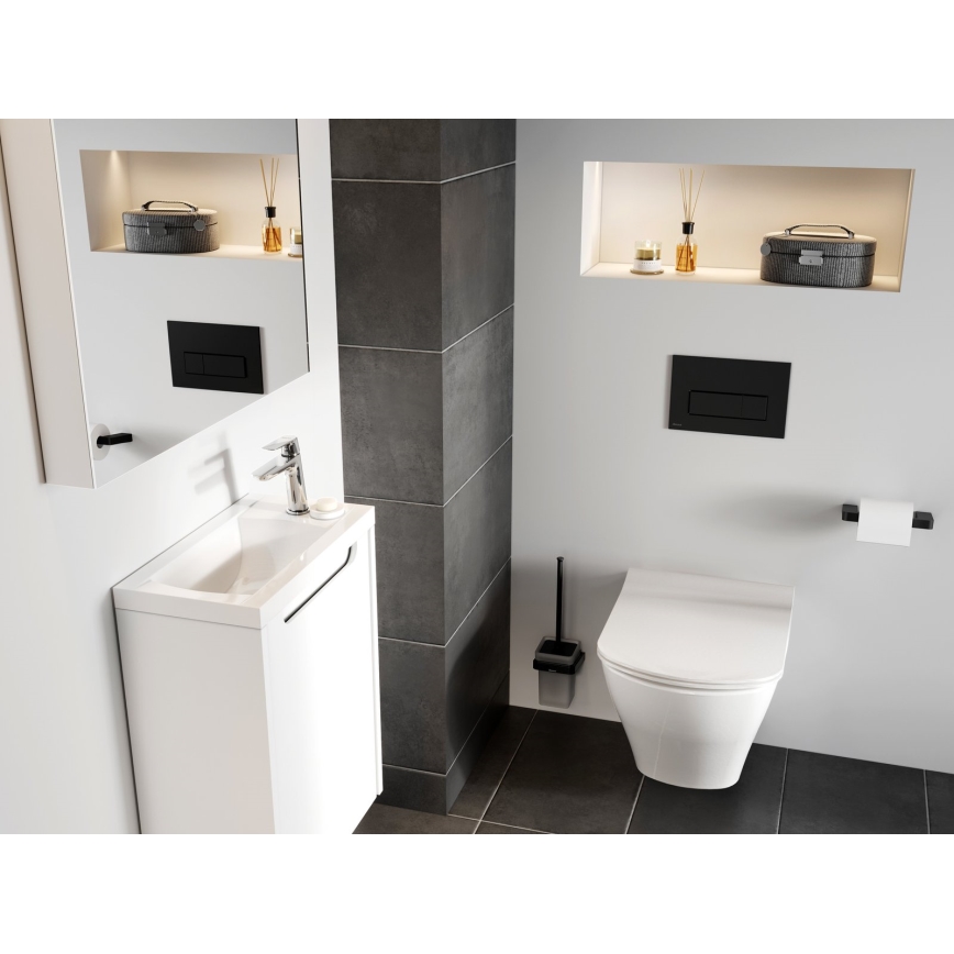 Ravak X01744 - Tipka za splakovanje UNI SLIM 24,7x16,5 cm črna