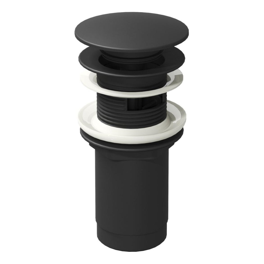 Ravak X01748 - Odtok za umivalnik CLICK-CLACK, premer 6,6 cm, črn
