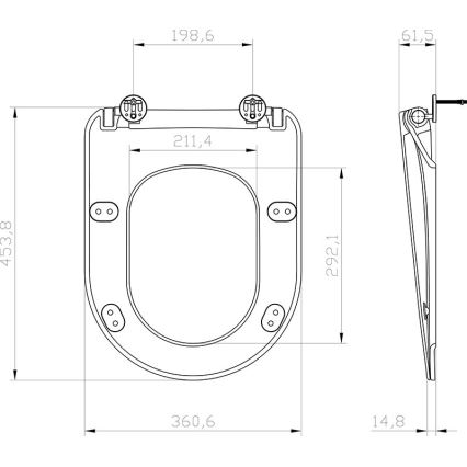 Ravak X01795 - WC deska SoftClose CHROME črna