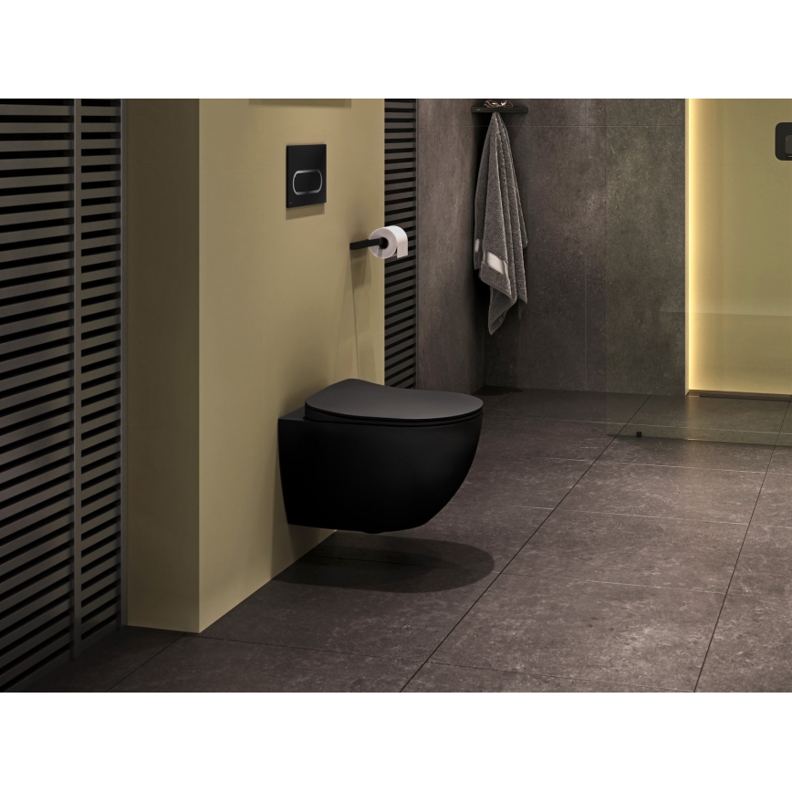 Ravak X01797 - Tipka za splakovanje 24,7x16,5 cm CHROME črna