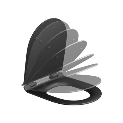 Ravak X01862 - WC sedež VITA SLIM z mehkim zapiranjem, črn