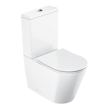 Ravak X01872 - kombinirana WC školjka brez roba s sedežem SoftClose ELEGANT keramika/bela