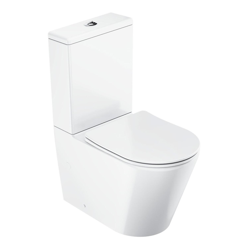 Ravak X01872 - kombinirana WC školjka brez roba s sedežem SoftClose ELEGANT keramika/bela