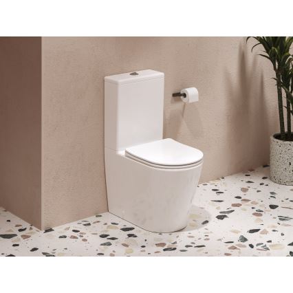 Ravak X01872 - kombinirana WC školjka brez roba s sedežem SoftClose ELEGANT keramika/bela