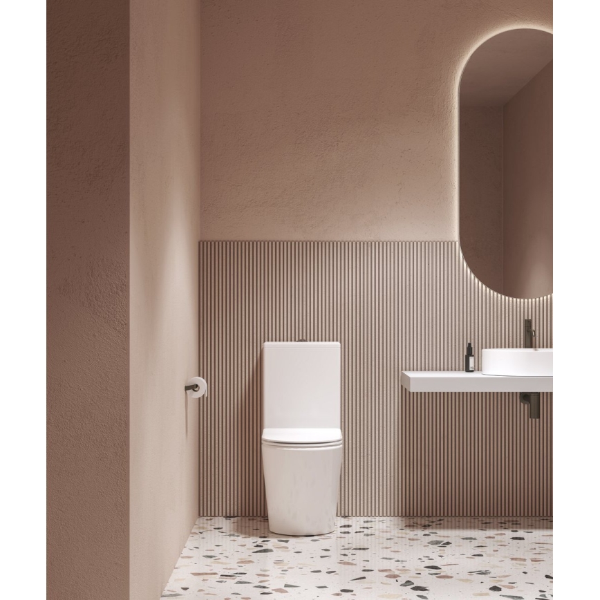 Ravak X01872 - kombinirana WC školjka brez roba s sedežem SoftClose ELEGANT keramika/bela