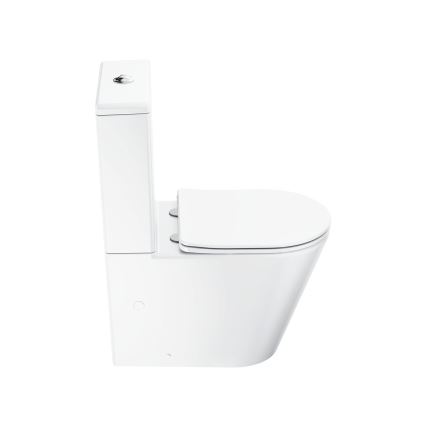 Ravak X01872 - kombinirana WC školjka brez roba s sedežem SoftClose ELEGANT keramika/bela