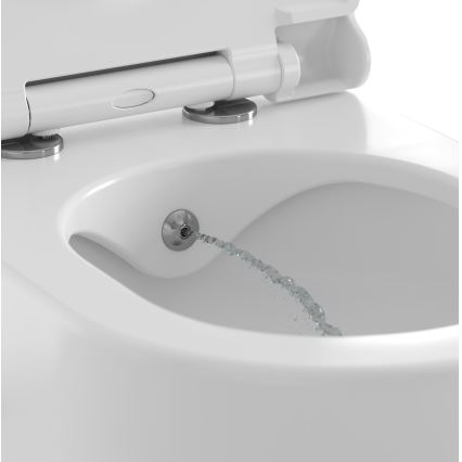 Ravak X01912 - Viseča WC školjka z bidetno šobo CHROME keramika/bela