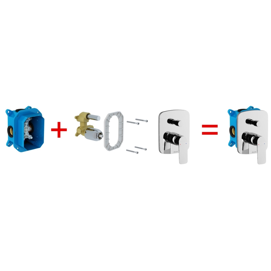 Ravak X070052 - Osnovno telo za podometne armature R-BOX RB 070.50 15,2x11,9 cm