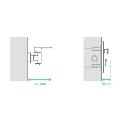 Ravak X070052 - Vgradno telo za podometne armature R-BOX 15,2x11,9 cm