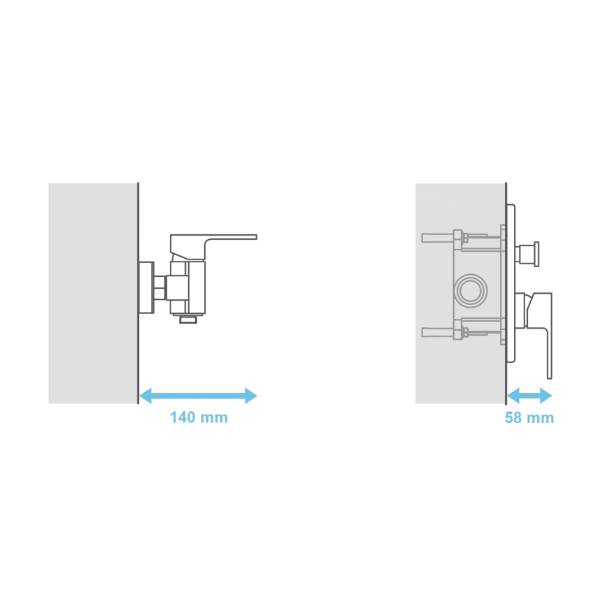 Ravak X070052 - Vgradno telo za podometne armature R-BOX 15,2x11,9 cm