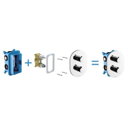 Ravak X070074 - Osnovno telo za podometne armature R-BOX MULTI RB 071.50 18,1x11,6 cm