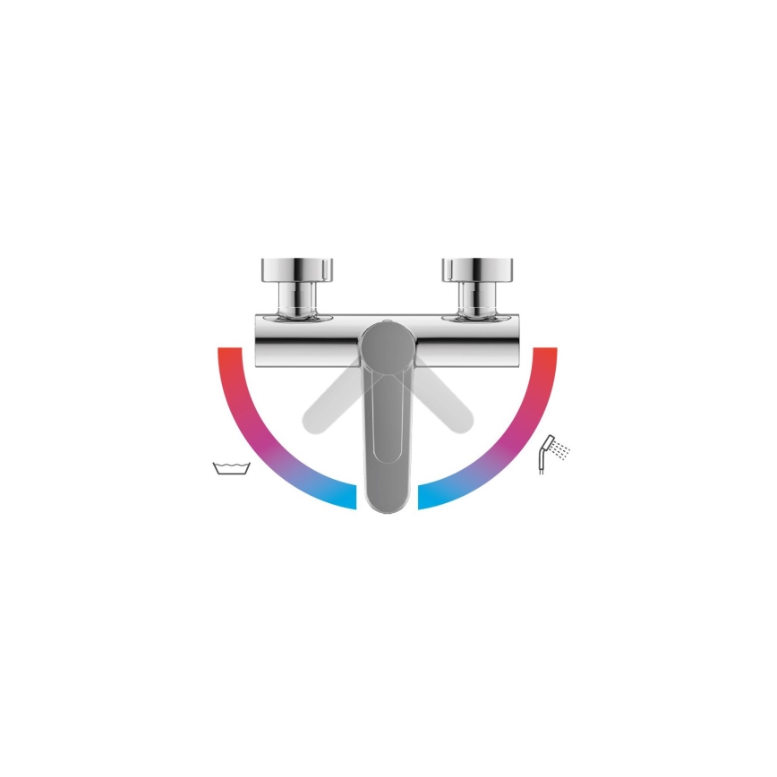 Ravak X070115 - Kopalna armatura PURI v sijajnem kromu