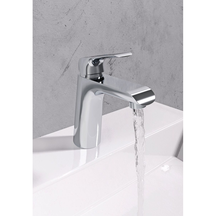 Ravak X070118 - Pipa za umivalnik FLAT 15,1 cm, sijajni krom