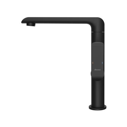 Ravak X070174 - Pipa za umivalnik/kuhinjsko korito FLAT 26,2 cm matna črna