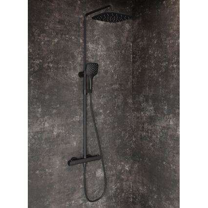 Ravak X070443 - Tuš komplet s termostatsko armaturo FLAT, mat črna