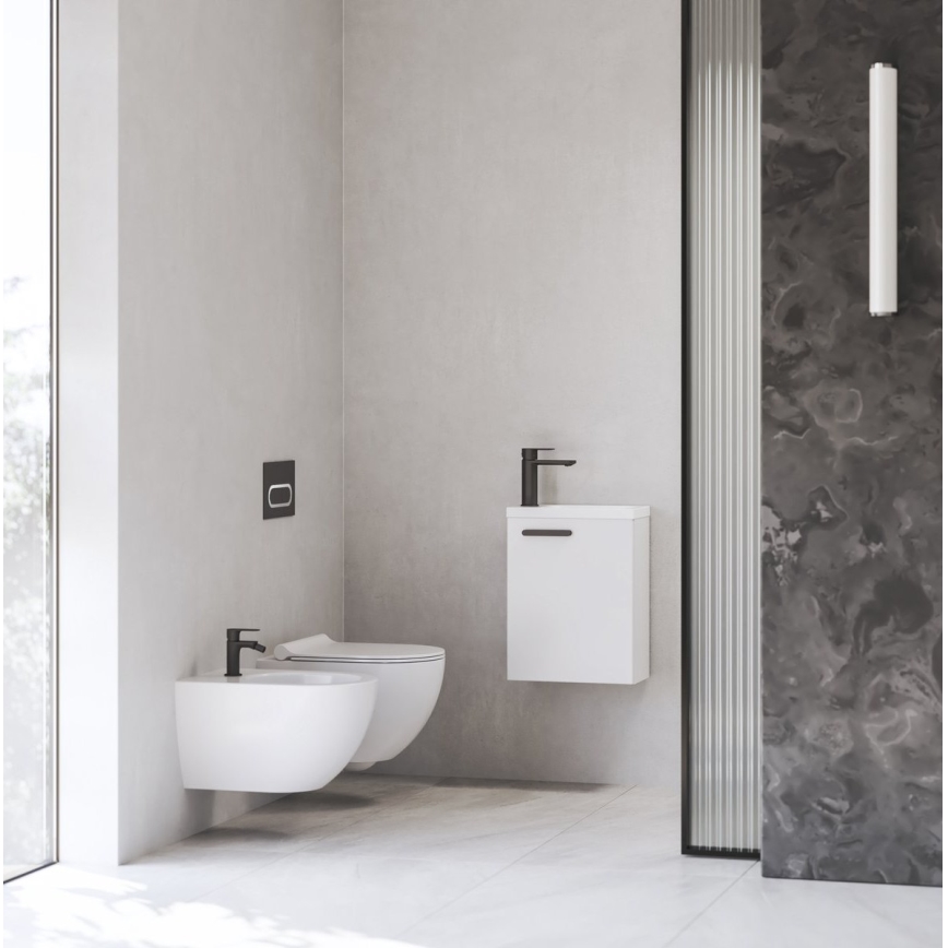 Ravak X070458 - Mešalna armatura za umivalnik CHROME 17,7 cm črna