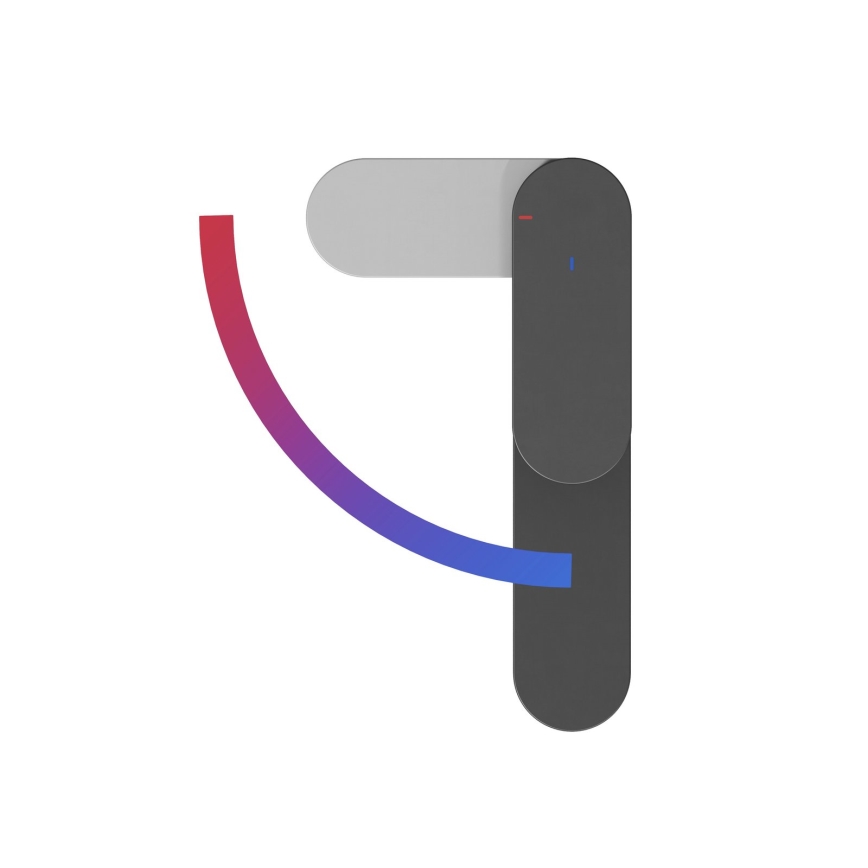 Ravak X070461 - Pipa za umivalnik CHROME 30 cm črna